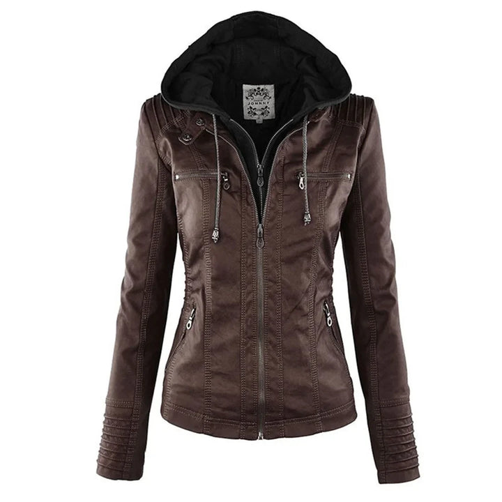 Zip-Up Hooded Jacket With Zippered Pockets