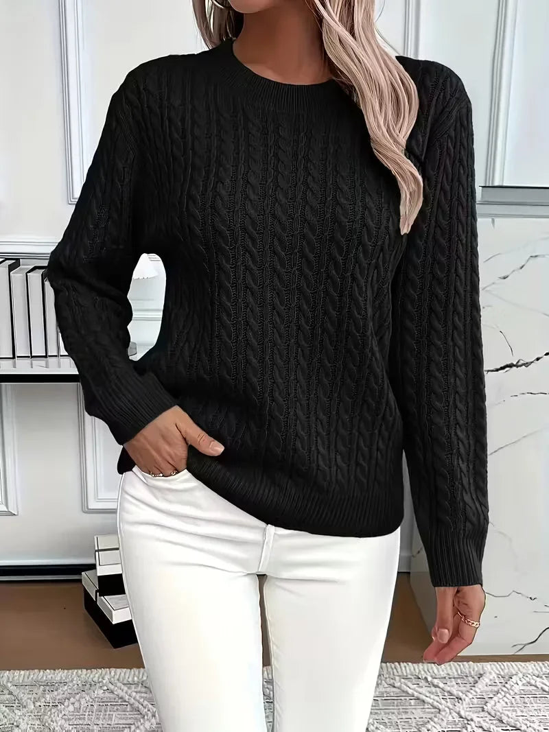Cable Knit Crew Neck Jumper