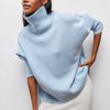 Knit Roll Neck Jumper with Ribbed Cuffs