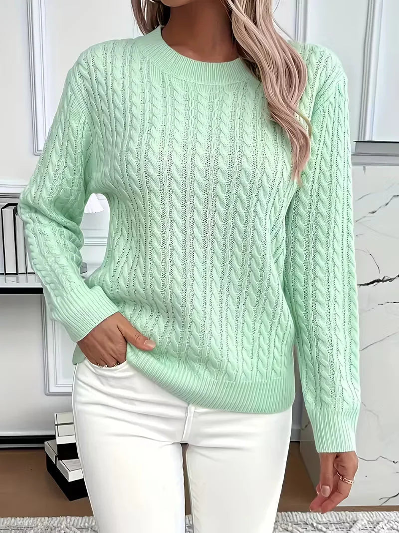 Cable Knit Crew Neck Jumper