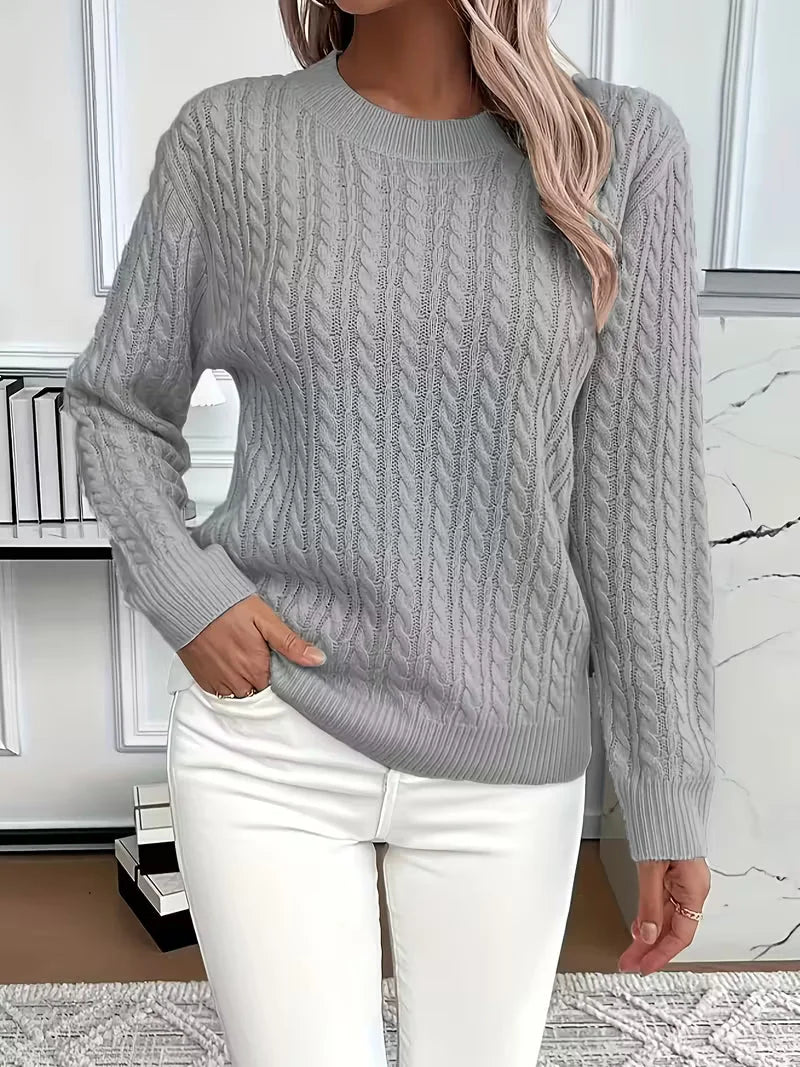 Cable Knit Crew Neck Jumper