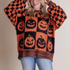 Knit Crew Neck Jumper with Block Pattern