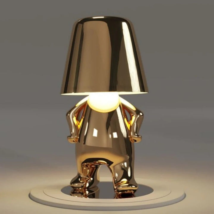 Cordless Table Lamp Rechargeable LED USB Metal Figure Sitting Standing Poses Thinker