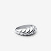 Elegant white gold ring with refined waves