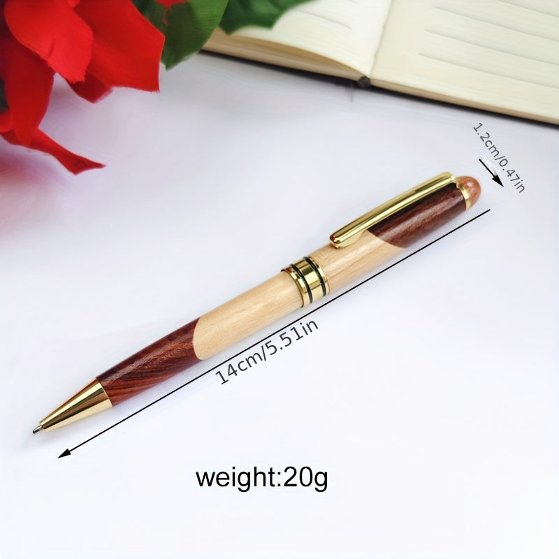 Premium Wooden Pen Box with Luxury Ballpoint Pen – Elegant and Professional