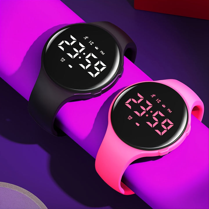 Digital LED Watch with Step Counter and Vibrating Alarm – Fitness Tracker for Children