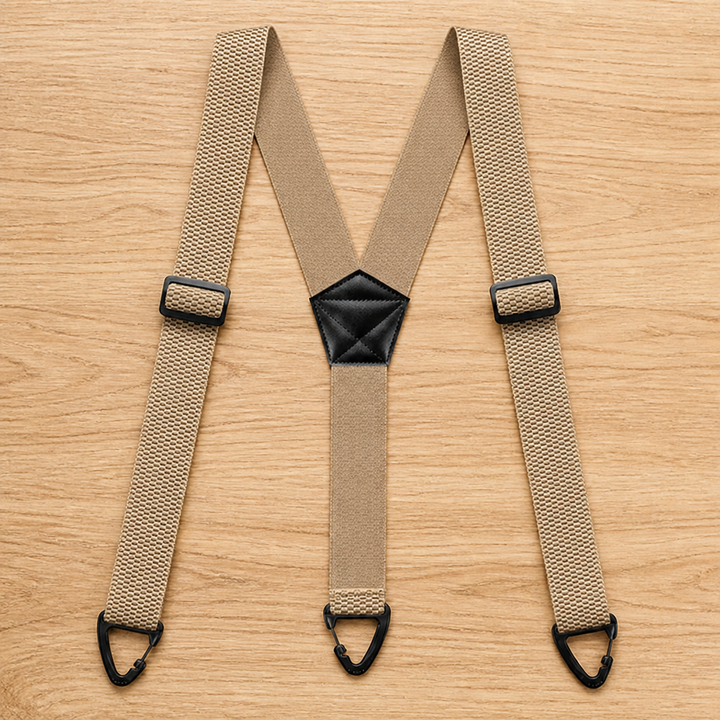 Men's Elastic Braces, 1.5 Inch Wide with Metal Clips, X or Y Back