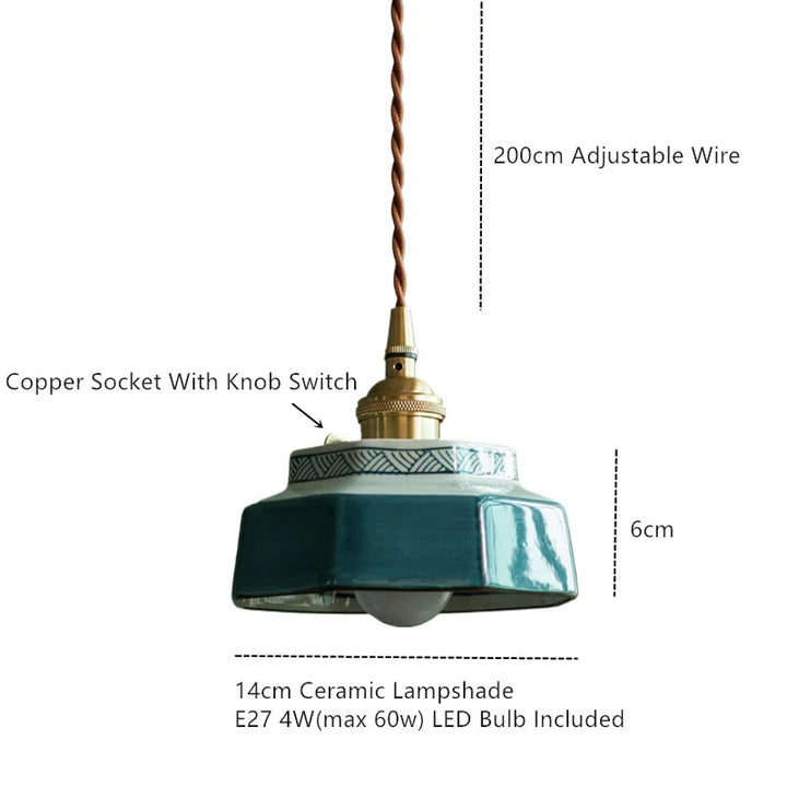 Sonja – Hand-Painted Ceramic Pendant Light