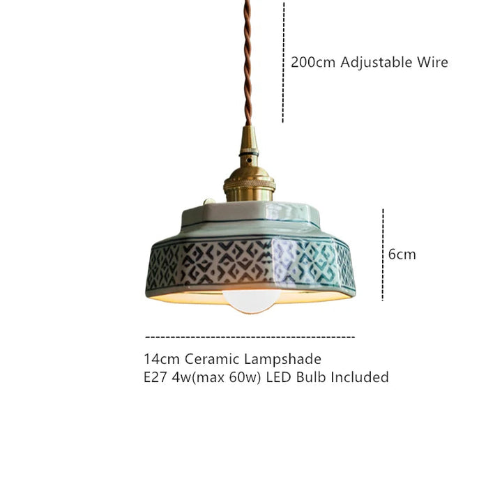 Sonja – Hand-Painted Ceramic Pendant Light