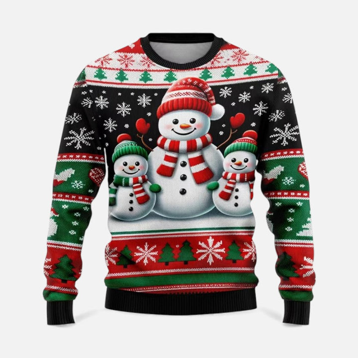 Men's Christmas Jumper with Winter Landscape Print