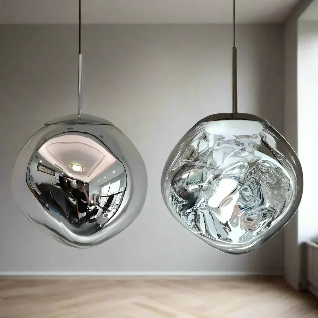 Fjordline Nordic Pendant Lamp with Clear Glass for Kitchens and Living Rooms