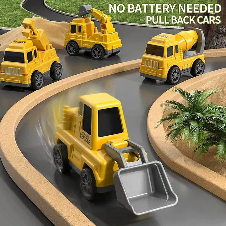 City Toy Carrier with Light and Sound Effects – Includes Vehicles