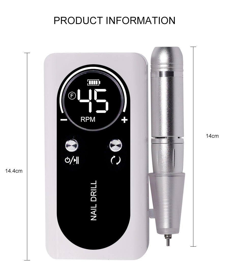 45,000RPM Rechargeable Electric Nail Drill