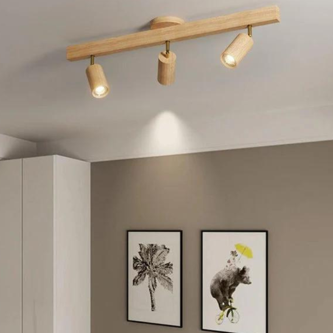 Adjustable Wooden Ceiling Spotlight – EcoLux