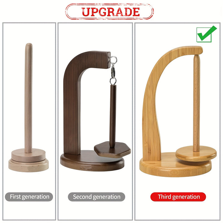Bamboo Yarn Holder – Practical Storage for Knitting and Crochet Projects