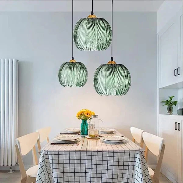 Ball-Shaped Glass Pendant Lamp