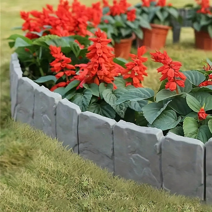 Stone-Effect Garden Edging Set – Practical and Decorative