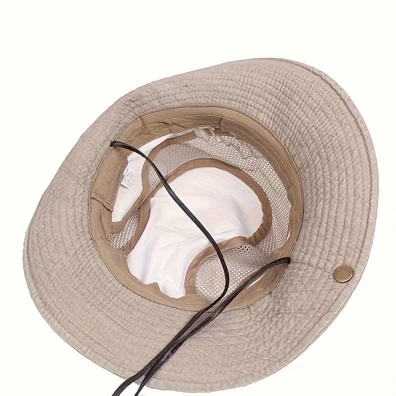 Breathable Outdoor Sun Hat with Cord - UV Protection and Comfort for All Seasons