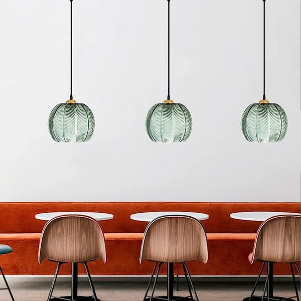 Ball-Shaped Glass Pendant Lamp