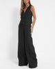 Linen 2-Piece Set with Wide-Leg Trousers and Waistcoat – Alma
