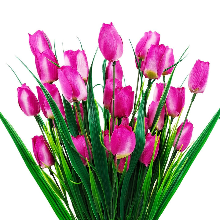 Set of 6 Artificial Tulip Bunches – UV-Resistant and Realistic for Garden and Indoor Decoration