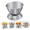 Digital Kitchen Scale with Stainless Steel Bowl – Precision with Temperature Sensor and Timer Function for Cooking and Baking