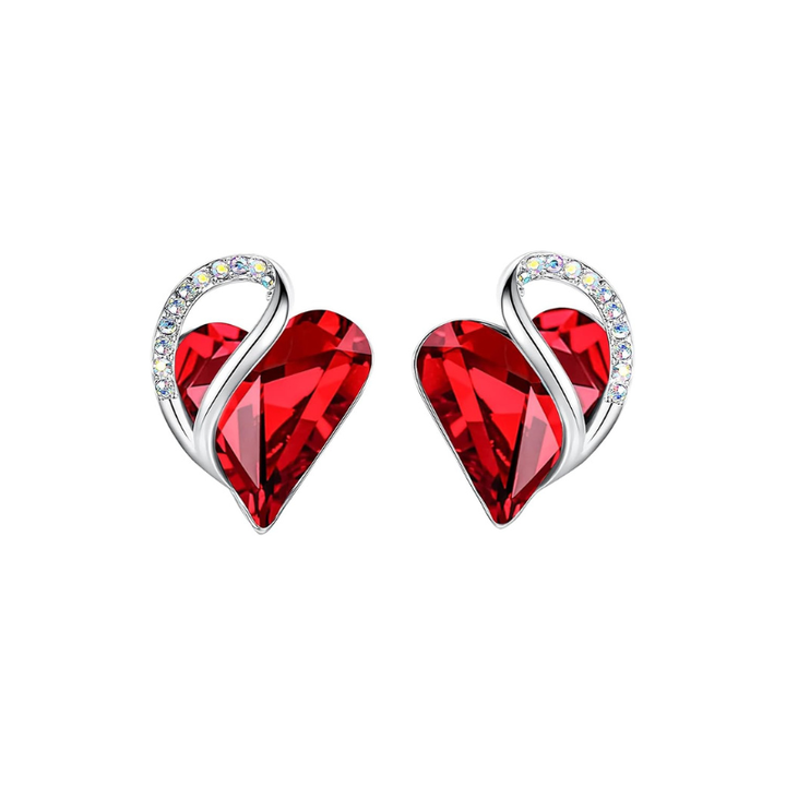 Endless ruby earrings in white gold