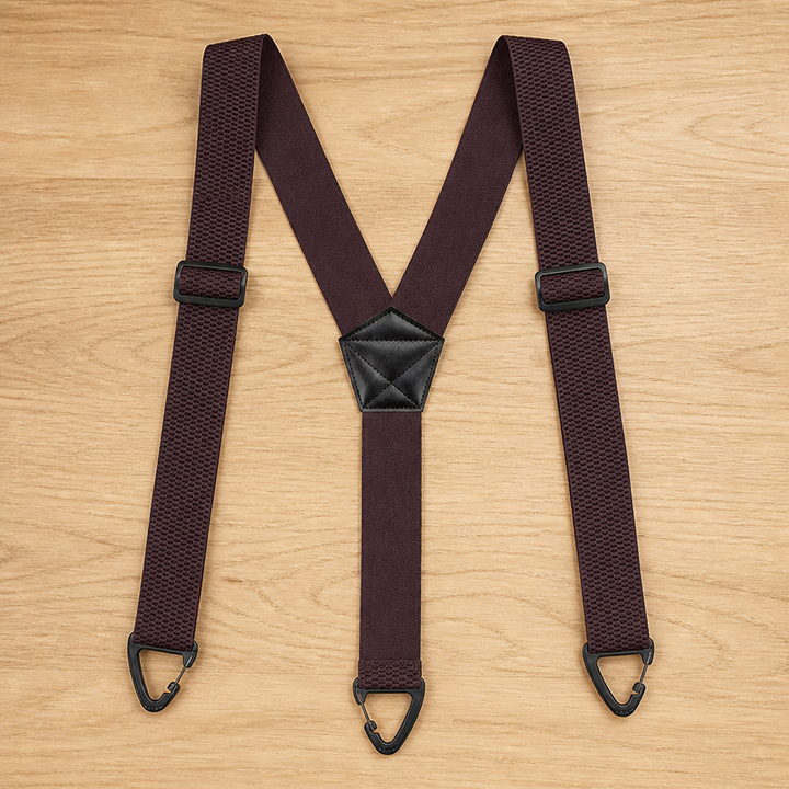 Men's Elastic Braces, 1.5 Inch Wide with Metal Clips, X or Y Back