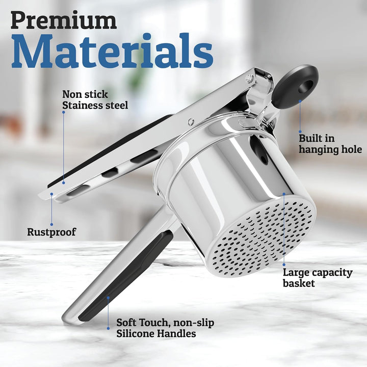 Perfect Mashed Potatoes: Heavy-Duty Stainless Steel Potato Masher
