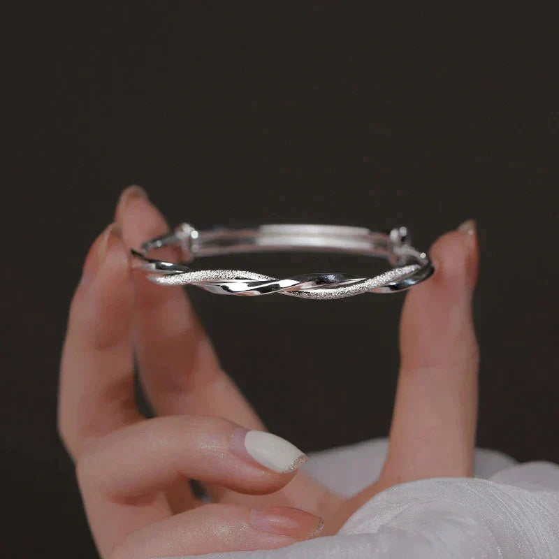 Braided Silver Bracelet – Elegant, Adjustable Design