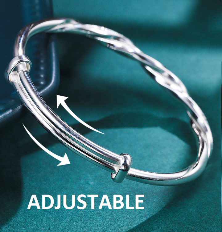Braided Silver Bracelet – Elegant, Adjustable Design