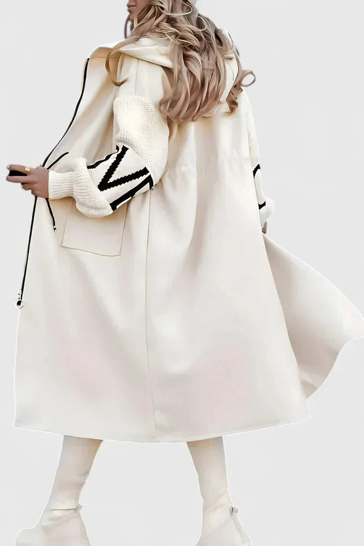 Hooded Coat with Flattering Fit