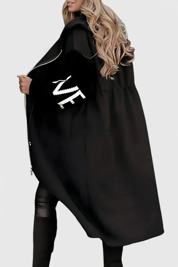 Hooded Coat with Flattering Fit