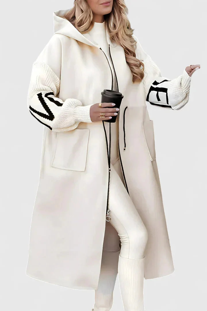 Hooded Coat with Flattering Fit