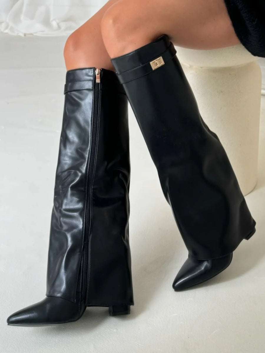 Elegant High-Quality Women's Shoes with Gold Details
