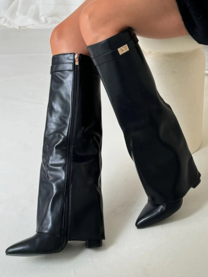 Elegant High-Quality Women's Shoes with Gold Details