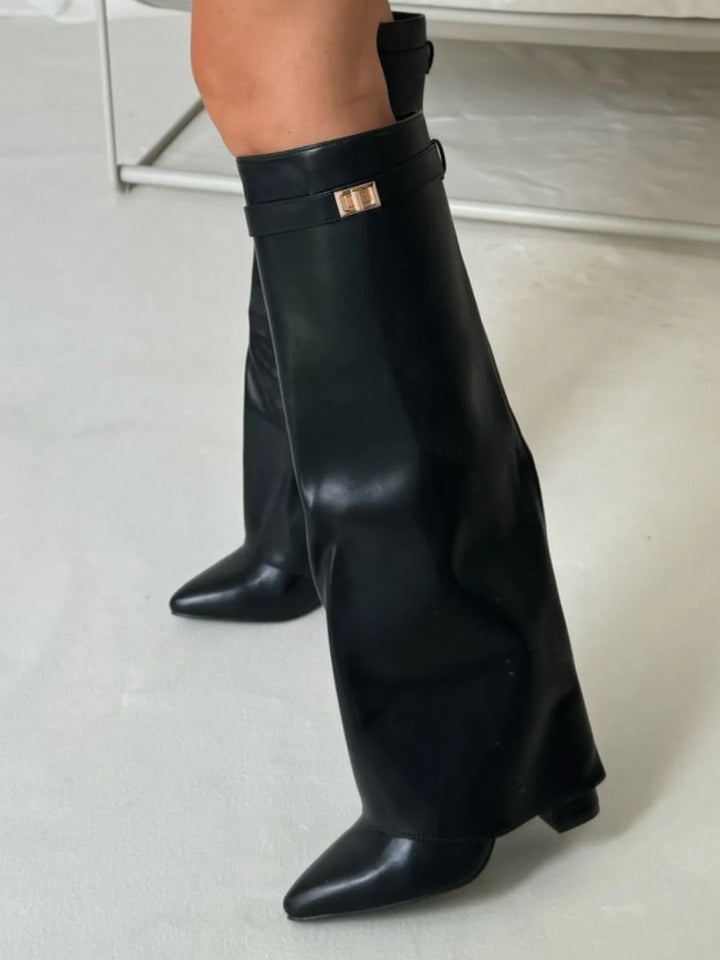Elegant High-Quality Women's Shoes with Gold Details
