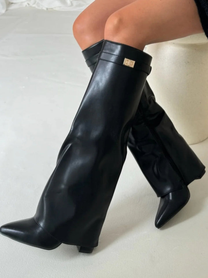 Elegant High-Quality Women's Shoes with Gold Details