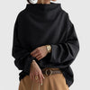 Stand Collar Loose Draped Sweatshirt