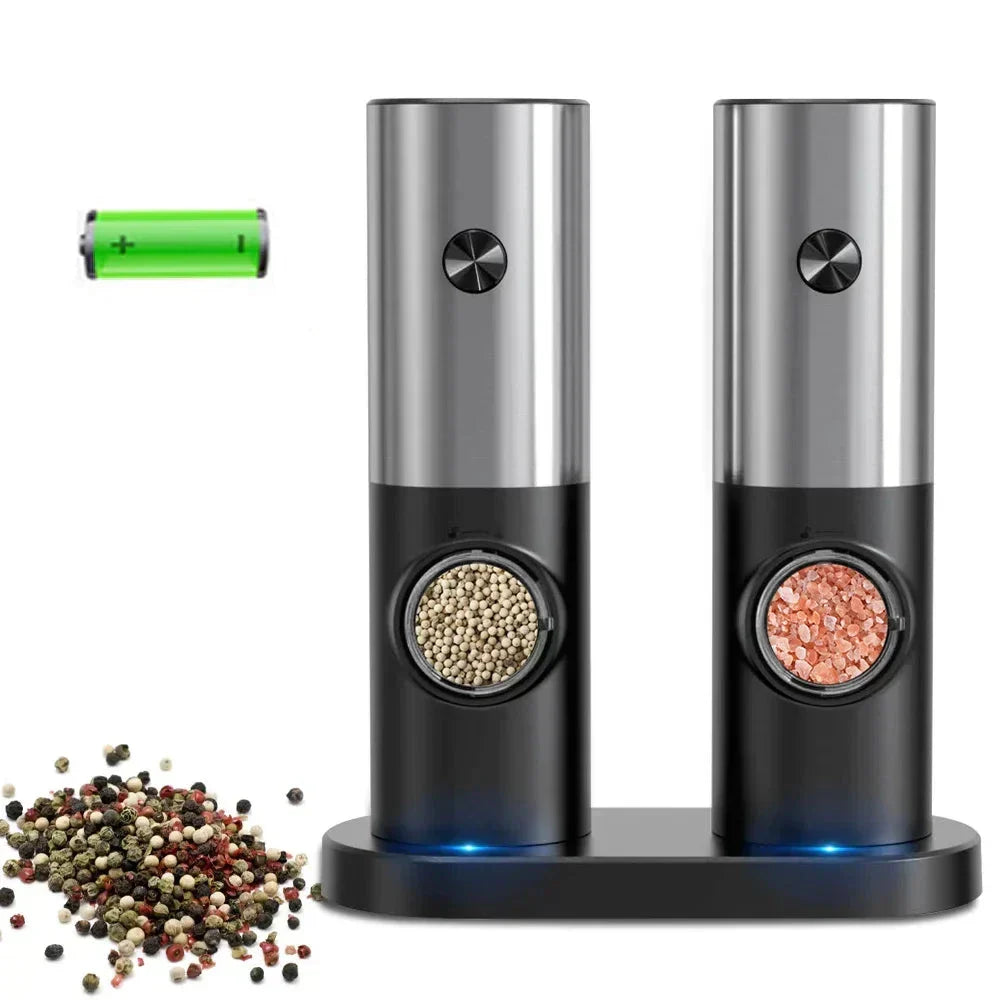 Electric Pepper and Salt Grinder with LED Light