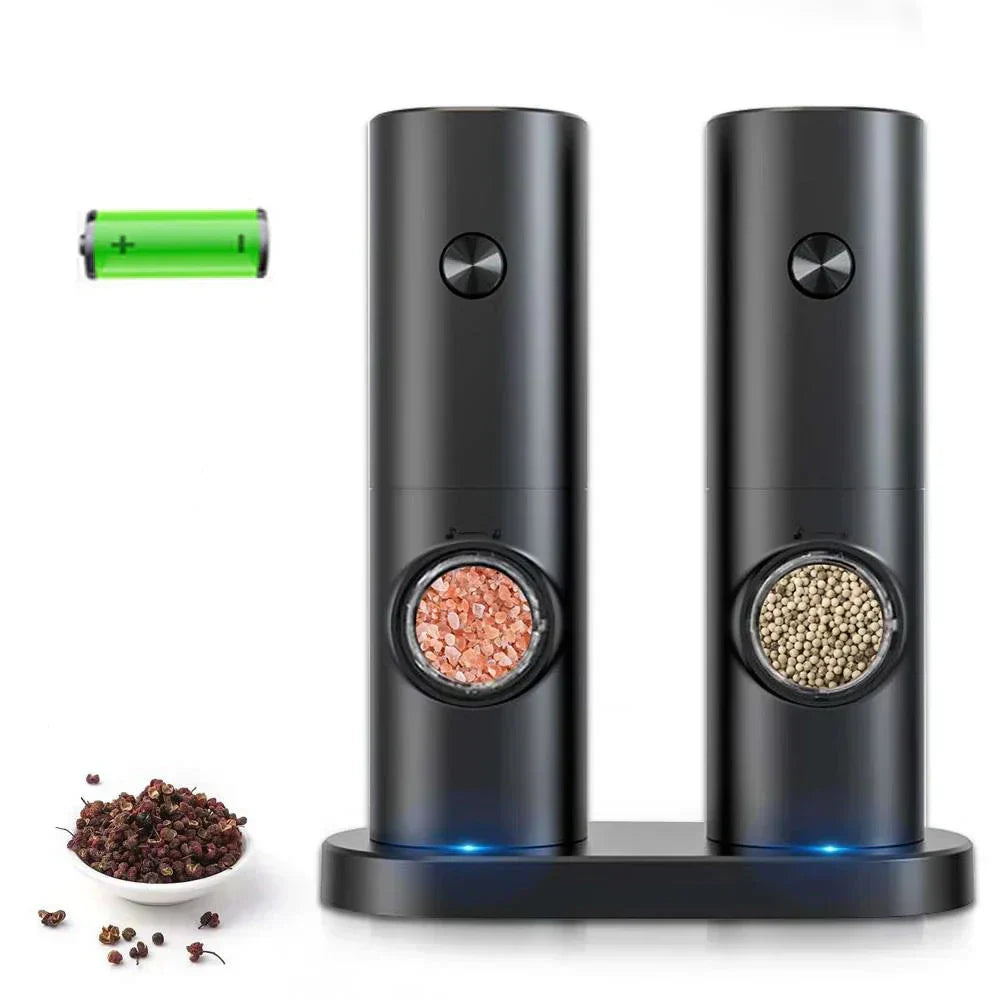 Electric Pepper and Salt Grinder with LED Light