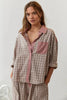 Women's Pyjama Set with Button Detail and Drawstring Trousers