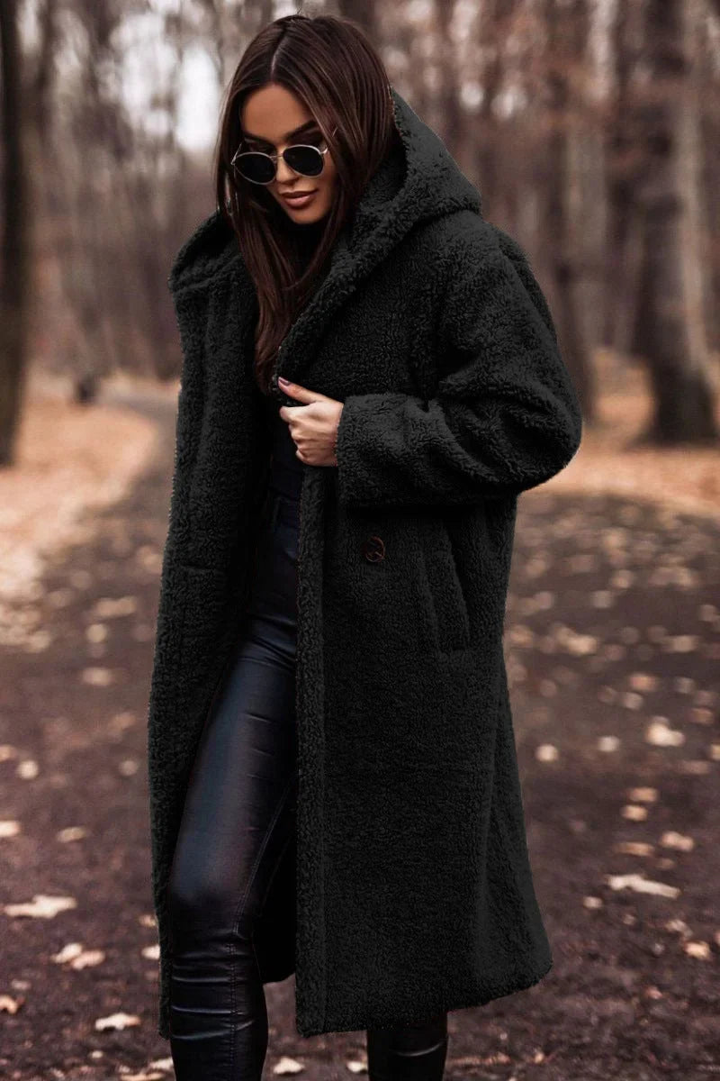 Classic Hooded Wool-Blend Winter Coat