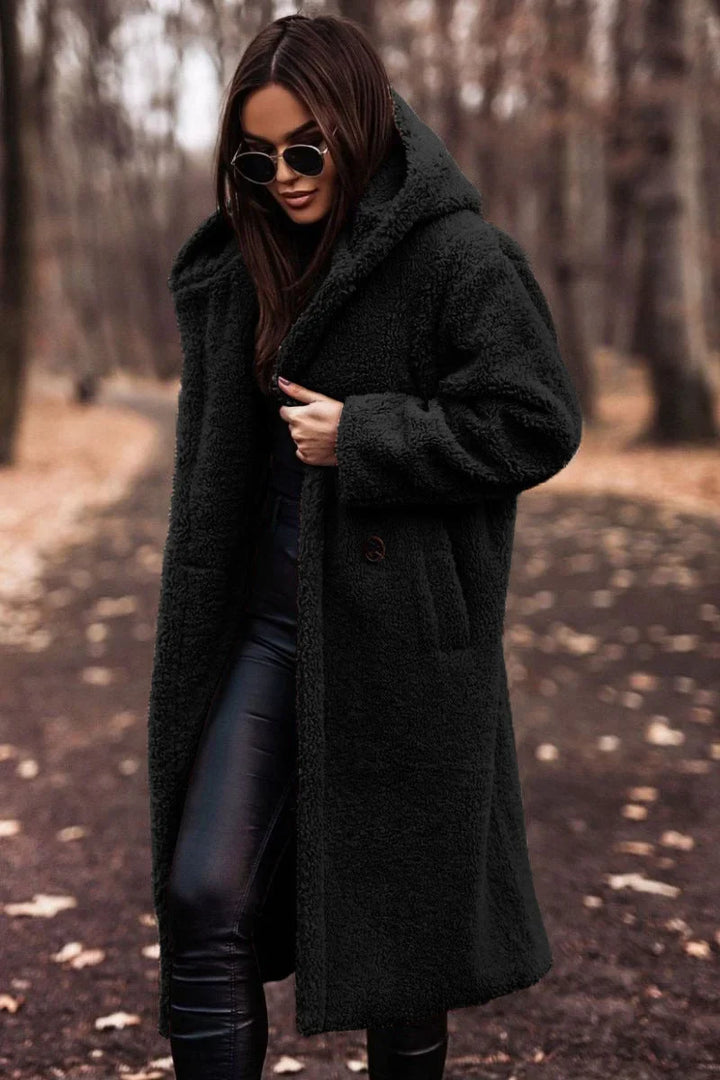 Classic Hooded Wool-Blend Winter Coat