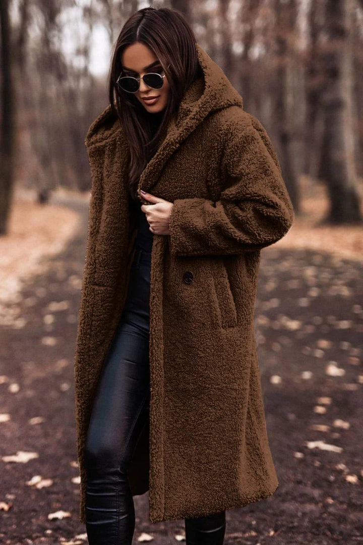 Classic Hooded Wool-Blend Winter Coat