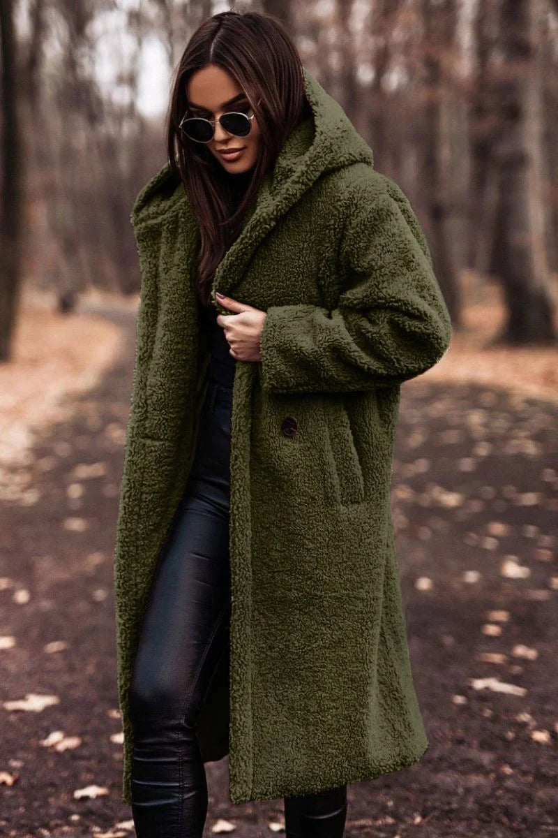 Classic Hooded Wool-Blend Winter Coat