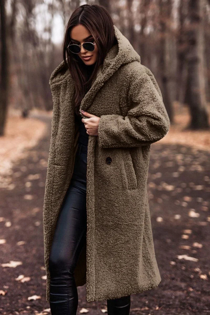 Classic Hooded Wool-Blend Winter Coat
