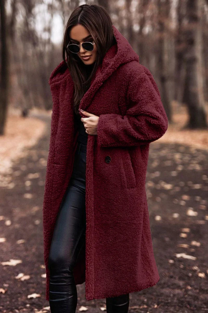 Classic Hooded Wool-Blend Winter Coat