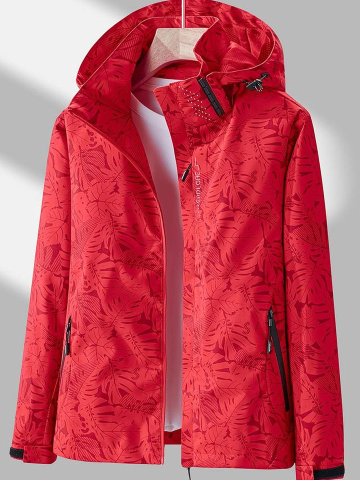 Women's Waterproof and Windproof Jacket with Hood – Casual, Protective for Outdoor Activities