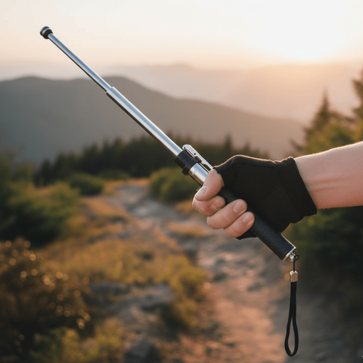 Expandable Baton Collapsible Self Defense Telescopic Metal Glass Breaker Portable Hiking